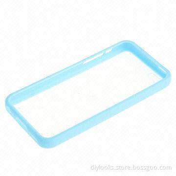 Good Looking Transparent Plastic + TPU Frame Case for iPhone 5C (Blue), OEM Orders Welcomed
